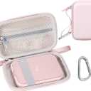 Worfty Hard Case for Canon Ivy 2 Mini Photo Printer, Carrying Case for Canon Printer Mini IVY CLIQ+ / CLIQ/CLIQ 2/ +2 Instant Camera, Mesh Pocket fits Paper Cable, Rose Gold(Box Only) (Rose Gold)