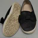 kkdom Girls Slip On Glitter Sneakers Cute Bow Lazy Tennis Shoes Loafers for Little Girls(Toddler/Little Kid/Big Kid) (Black)