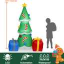 6FT H Adorable Christmas Inflatable Tree with Two Gift Gags with Build-in LED Lights, Blow up Christmas Tree Outdoor Indoor Decorations Large Party Yard Decoration