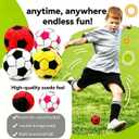 4Pack Soft Soccer Footbags, Juggling Balls for Foot Coordination, Lightweight Mini Kick Balls for Teens & Adults, Helps Improve Agility and Coordination Skills(Red+Black+White+Pink)