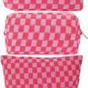 LYDZTION Makeup Bag Cosmetic Bag for Women,1Pcs Large Capacity Makeup Bags and 1Pcs Pencil Case Makeup Brushes Storage Bag Travel Toiletry Bag Organizer