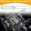 Engine Valve Cover No.12642655/264-969 Left Side Valve Rocker Cover for GMC Envoy 2009 Aluminum Alloy Silver Tone with Gasket Bolt
