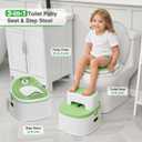 3-in-1 Toddler Potty Training Toilet for Boys & Girls - Convertible Potty Chair with Step Stool for Toddlers 1-3, Anti-Slip Design Toddler Toilet Seat - Removable & Easy to Clean