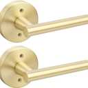 Goldenwarm Heavy Duty Zinc Alloy Dummy Handles (2 Pack) - Gold No-Turning Closet Door Levers
