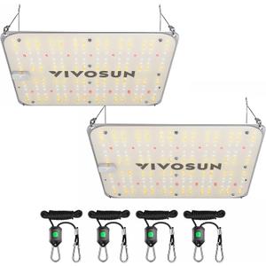 VIVOSUN 2-Pack VS1000E LED Grow Light with Full Spectrum Diodes, Sunlike Plant Light for Indoor Plants Seedling Veg and Bloom in 2x4/3x3 Grow Tents Greenhouses