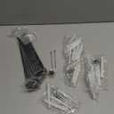 6 Pack Heavy Duty Floating Shelf Brackets 8 Inch, 150LB Load Capacity Hidden L Shelf Support, Black Metal Wall Mount Brackets with Screws & Anchors for Wood, Drywall, Concrete