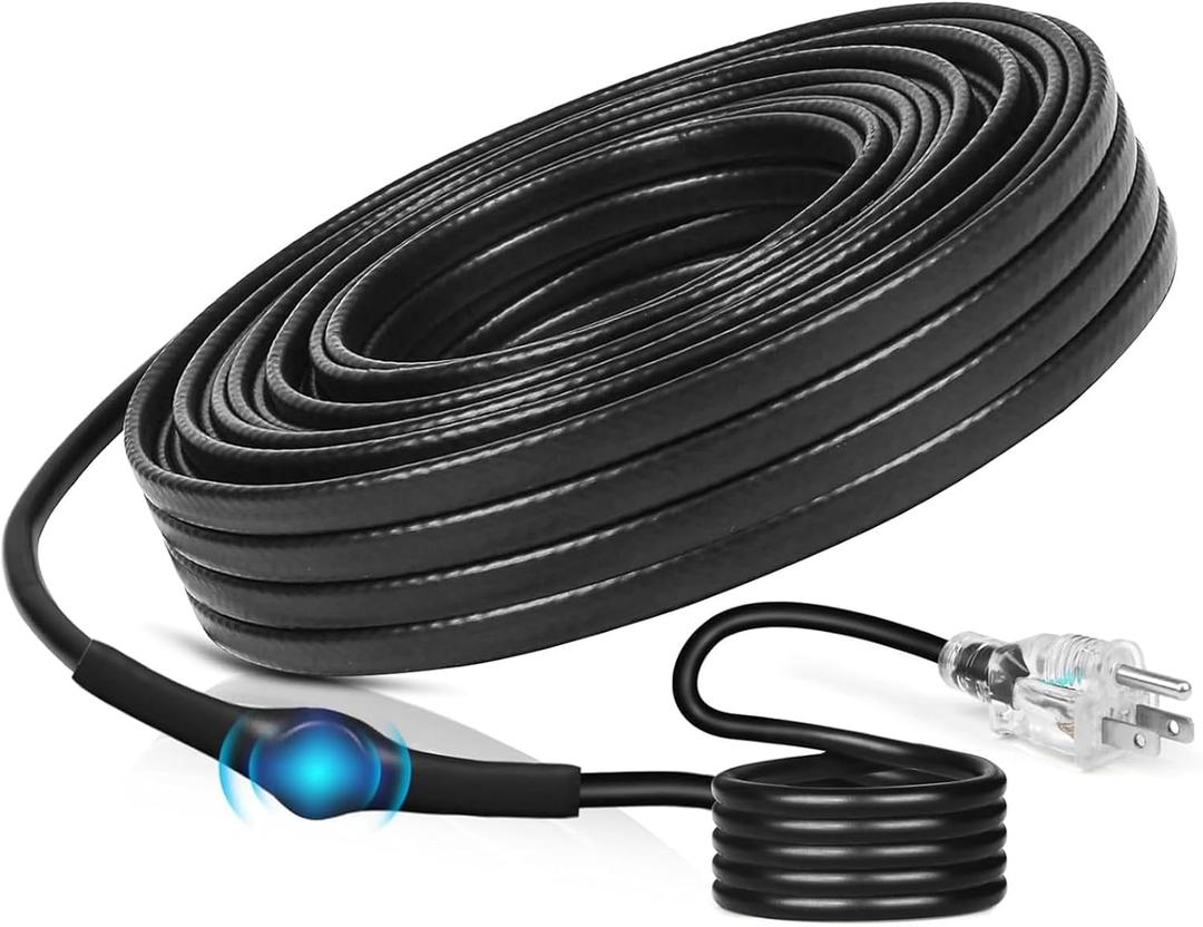 Roof Snow De-Icing Heating Cable Self-Regulating-Plug-in Ready Heat Cable 50 feet 8 Watts Per Foot (30FT) Roof Snow De-Icing Heating Cable Self-Regulating-Plug-in Ready Heat Cable 50 feet 8 Watts Per Foot (30FT)