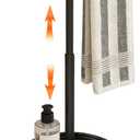 Hand Towel Holder Stand for Bathroom Countertop, Black T-Shape Towel Rack Free Standing, 16.5 Inch Adjustable Retractable, Stainless Steel Freestanding for Kitchen Bedroom Counter Organizer Waterproof