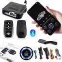 CHADWICK Car Remote Start Stop Kit, 12V One-Key Engine Start Anti-Theft System, PKE Passive Keyless Entry with Push Button, Bluetooth Mobile Phone APP Control, Professional Installation Needed (886BT-X5)