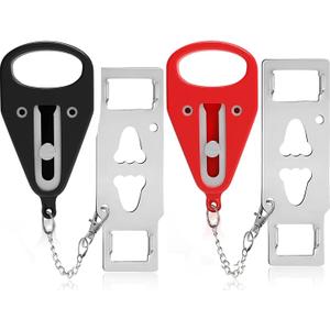 KUOGO Portable Door Lock2 Pack Solid Heavy Duty Extra Lock for Additional Privacy and Safety in Hotel,Apartment,and Prevent Unauthorized Entry in Traveling, AirBNB, Apartment and College