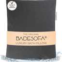 BADESOFA® Luxury Bathtub Pillow L - Large Bath Pillow for Therapeutic Neck and Back Support Quick-Drying - Full Body Bath Tub Cushion - Luxury Spa Cushion in Charcoal