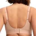 HSIA Minimizer Bras for Women Full Coverage Underwire Plus Size Unlined Mesh Jacquard Bra with Wide Straps (Beige, XL) 38D