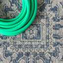 JONATHAN Y Boho Medallion Indoor Outdoor Runner Rug 2X10 Navy/Gray, Estrella Textured Weave for Backyard, Patio, Porch, Easy-Cleaning, High Traffic, Pet-Friendly, Non-Shedding (SMB105B-210)