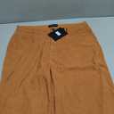 Heyfanee Mens Baggy Shorts Casual Corduroy Summer Beach Shorts for Men Loose Fit Capris Orange 34