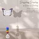 Memorial Suncatcher Ornament - Sympathy Gift for Loss of Loved One - Butterfly Crystal Rainbow Maker - Hanging Crystal Decor - Loss of Mom Dad Friend Pet - Xmas Mother's Day