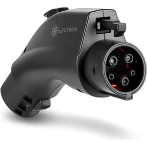 Lectron NACS to J1772 EV Charging Adapter - Compatible with Tesla Wall Connectors, Destination Chargers, & Mobile Connectors (80A, 240V) - for J1772 Electric Vehicles - UL 2252 Certified (Black)