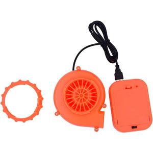 USB Mini Upgrade Inflatable Costume Fan Replacement Blow up Blower Potable Fans for Dinosaur Inflatable Costume Doll Mascot Head or Other Inflatable Game Clothing Orange