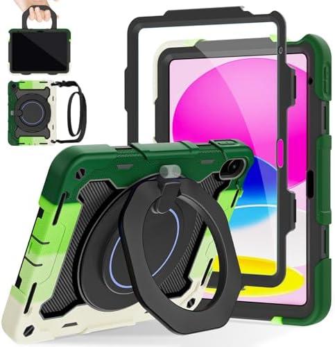 ROISKIN Case for iPad 11 inch (A16) 11th Generation 2025, iPad 10th Generation Case 10.9" for Kids with Screen Protector,360 Kickstand & Handle,Shoulder Strap,Heavy Duty Military Grade Drop Protection