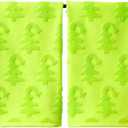 2 PCS Christmas Hand Towels for Bathroom Green Christmas Tree Hand Towels 100% Cotton Absorbent Decorative Jacquard Weave for Christmas Bath Kitchen Decor Gift, 13.8 x 29.5 Inch