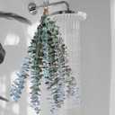 10 PCS Dried Eucalyptus Stems for Shower 17" Real Leaves Branches for Vase Filler, Home Bathroom Wedding Arrangement Decor, 100% Natural Fresh Greenery Hanging Preserved Eucalyptus Plant