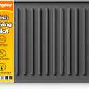 Songrey 12" x 6.5" Silicone Dish Drying Mat, Kitchen Counter Drying Pad for Sink Dishes or Under Rack, Multi-Use as Heat Resistant Trivet, Coffee Bar Mat