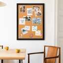 DOLLAR BOSS Cork Board for Wall 36" x 24" Bulletin Board for Wall with Black Wood Frame, Picture Display Pin Broad Vision Board for Office Home School Room Decorative Hanging 10 Pushpins