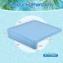 2 Pcs Poolside Seating Mat, Poolside Seating Mat with Soft Foam Pad Anti-Slip Cushion Waterproof Bath Seat Chair Poolside Accessories for Side of Pool Poolside Seat Pad Summer Outdoor Beach, 11.81 x 11.81 x 1.18 inches