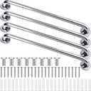 Tatuo 4 Pack Showers Grab Bars for Bathtubs 304 Stainless Steel Bathroom Safety Handrails Anti Slip Handles Grab Bars for Elderly, Senior, Pregnant (Silver,16 Inch)
