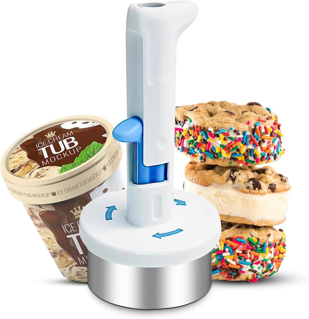 Ice Cream Sandwich Maker Tool, Stainless Steel Ice Cream Cookie Sandwich Maker, Easy Release Sandwich Cookie Scoops, Creative Ice-Cream Burger Making, For Kitchen, Dessert Shop