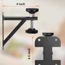 Undermount Kitchen Sink Brackets for Narrow Cabinet, Sink Support Repair Kit with Black Coating, Spacing Saving Brackets, 4 PCS