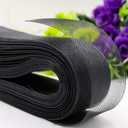 Abbaoww Stiff Black Horsehair Braid 3 Inch Wide 25 Yards for Sewing Wedding Dress Dance Gowns Accessories Shaping Trimming