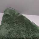 4 Ft Round Green fluffy rug