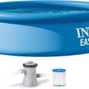 Intex Easy Set 8 ft x 24in Above Ground Pool Set, Round Inflatable Swimming Pool with 330 GPH Cartridge Filter Pump and Type H Cartridge