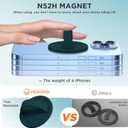 Upgraded Magnetic Phone Grip, Liquid Silicone Soft and Portable, Removable Finger Loop Ring Grip Holder for iPhone, Strong Magnetic Attraction, Compatible with MagSafe Phone Case, Dark Green