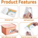 44 Pack Storage Bins Labels, 4x6 Photo Sleeves, Clear Index Card Holder, Plastic Adhesive Pockets for Tote Cards Organizing Bins Box Drawer