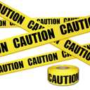 Premium Yellow Caution Tape Roll, 3 inch x 1000 feet, Ideal Use for Danger/Hazardous Areas/Crime Scene Halloween Party Decorations