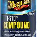 Meguiar's M6732 Marine/RV One Step Compound, Remove Oxidation, Stains, Scratches, and Water Spots, Restore The Color and Shine of Fiberglass Gel Coat Finishes, 32 Oz Bottle