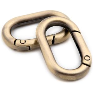 Carabiner Metal Spring Key Ring, 10 PCS Spring Keyring Buckle, Oval Ring for Bags