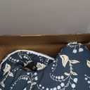 My Brest Friend Original Nursing Pillow Enhanced Ergonomics Essential Breastfeeding Pillow Support For Mom & Baby W/ Convenient Side Pocket, Double Straps & Slipcover, Navy Bluebells