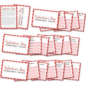 Galentine's Day Feud Quiz Game Set - Adults & Teens Group Fun - SC002