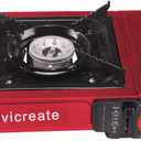 Vivicreate 8500 BTU Portable Butane Gas Stove for Camping Cooking Outdoor, Lightweight Portable Stove Burner with Auto Ignition, Estufa de Gas Porttil para Camping al Aire Libre(Red)