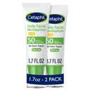 Cetaphil Daily Facial Moisturizer SPF 50, 1.7 Fl Oz (Pack of 2), Gentle Facial Moisturizer For Dry to Normal Skin Types, No Added Fragrance, Dermatologist Recommended 