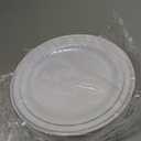 Sieral 200 Pieces Disposable Plates Plastic Party Plates with Rim Hard Plastic Appetizer Salad Dessert 7.5 Inch Elegant Heavy Duty Tableware for Dinner Wedding Party Supplies(Silver Rim)