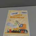 3D Greeting Pop Up 2nd Birthday Card with light and music, Crane Truck card For Boy, Nephew, Grandson, Son, Toddler, with Envelope, Message Card - Open it play: plays hit song 'Happy Birthday'
