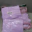 AZOWA Gift Bags Small Kraft Paper Bags with Handles (5 x 3.1 x 8.2 in, Light Purple Color, 50 Pcs)