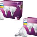 Philips LED 45W PAR38 4-Pack Bright White (3000K) 500 Lumen (5.5W = 45W) Dimmable Frosted Flicker-Free Light Bulbs