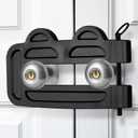 Double Door Locks for French Doors Adjustable Childproof French Door Security, Prevent Kick Ins, 3-Position Pin Slot Safety Unibody Design Reinforcement Lock Prevent Home Unauthorized Entry(Black)