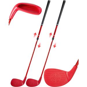 Backyard Golf Game Club 2 Pack with 5x 3.5 Oversize Head and Adjustable 22.5-37 Telescopic Aluminum Shaft for All Ages Toddlers Juniors Adults Play Outdoor Golf Yard Game Hit Plastic and Foam Balls