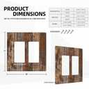 Decorative Outlet Covers Vintage Brown Wood Plank Texture 2 Gang Light Switch Cover Plate Double Rocker Wall Plate Switch Plate Covers Faceplate for Farmhouse Bedroom Home Decor