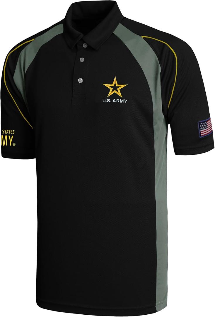 Malham USA Officially Licensed Embroidered US Army Polo Shirt Army Shirts for Men - Military Shirts for Men 3XL